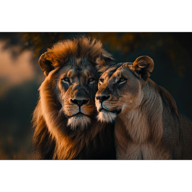 Lion and Lioness Painting